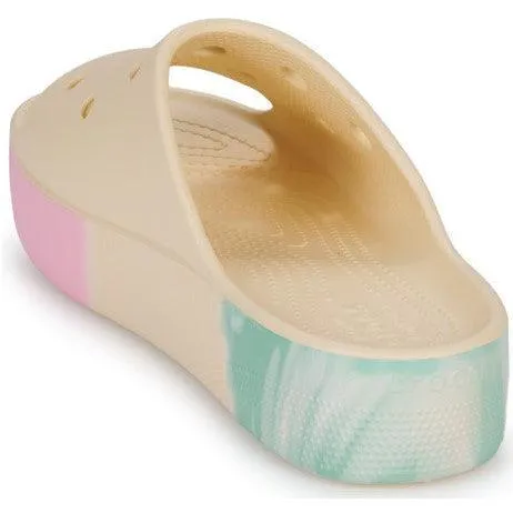 Crocs Womens Slider Classic Platform Ombre Vanilla