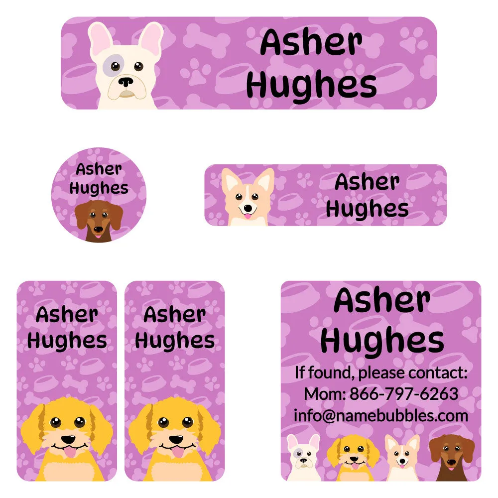 Dogs Camp Labels Pack