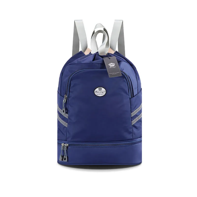 Drawstring Backpack Bag | Dry & Wet Separation Gym Bag | Sports Backpack with Shoe Compartment