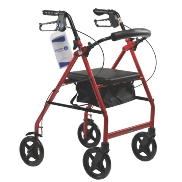 DynaGo Quad 8 - Aluminum Rollator with 7.5" Wheels, Lightweight aluminum frame