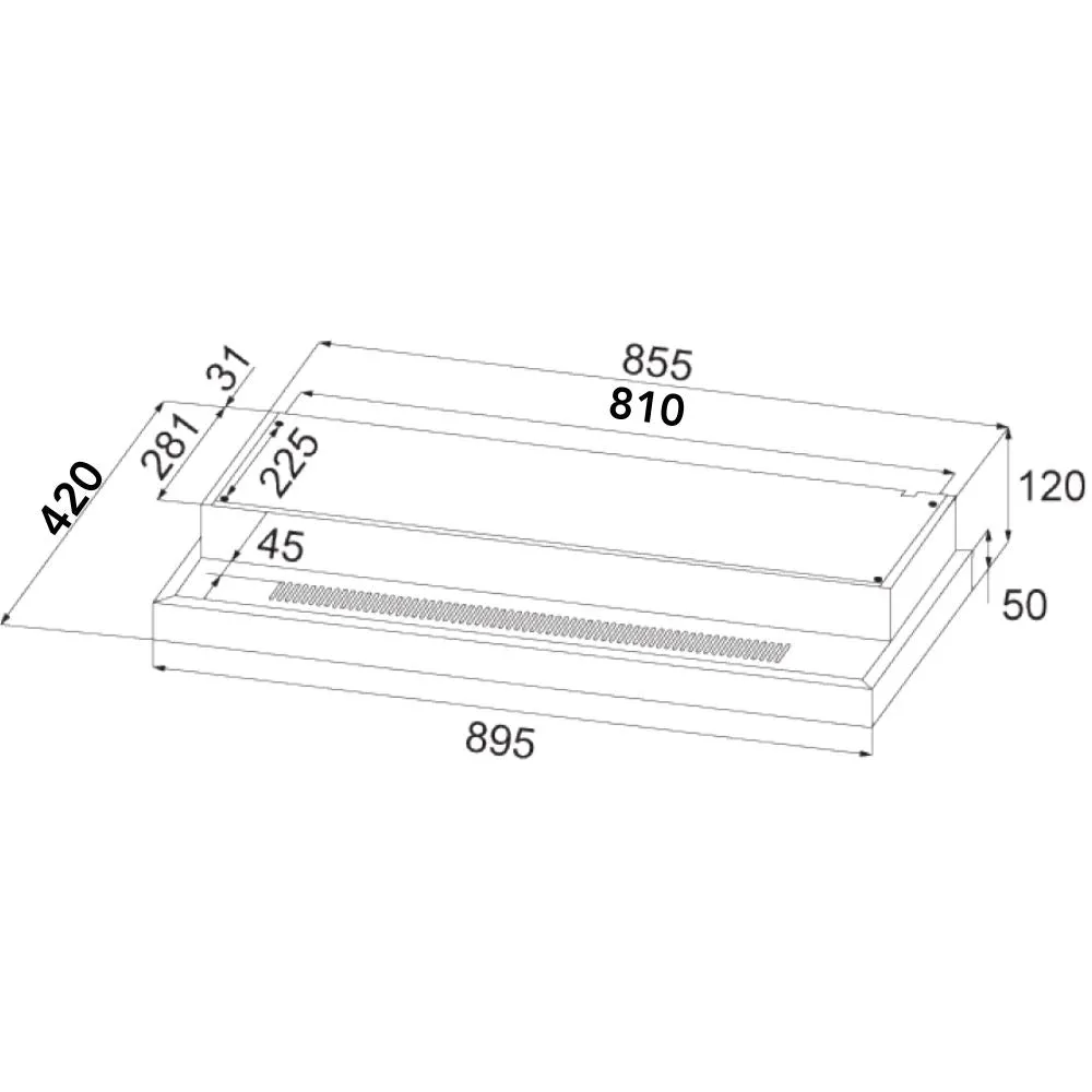 EF 90cm Conventional hood EFCH 9234T BK