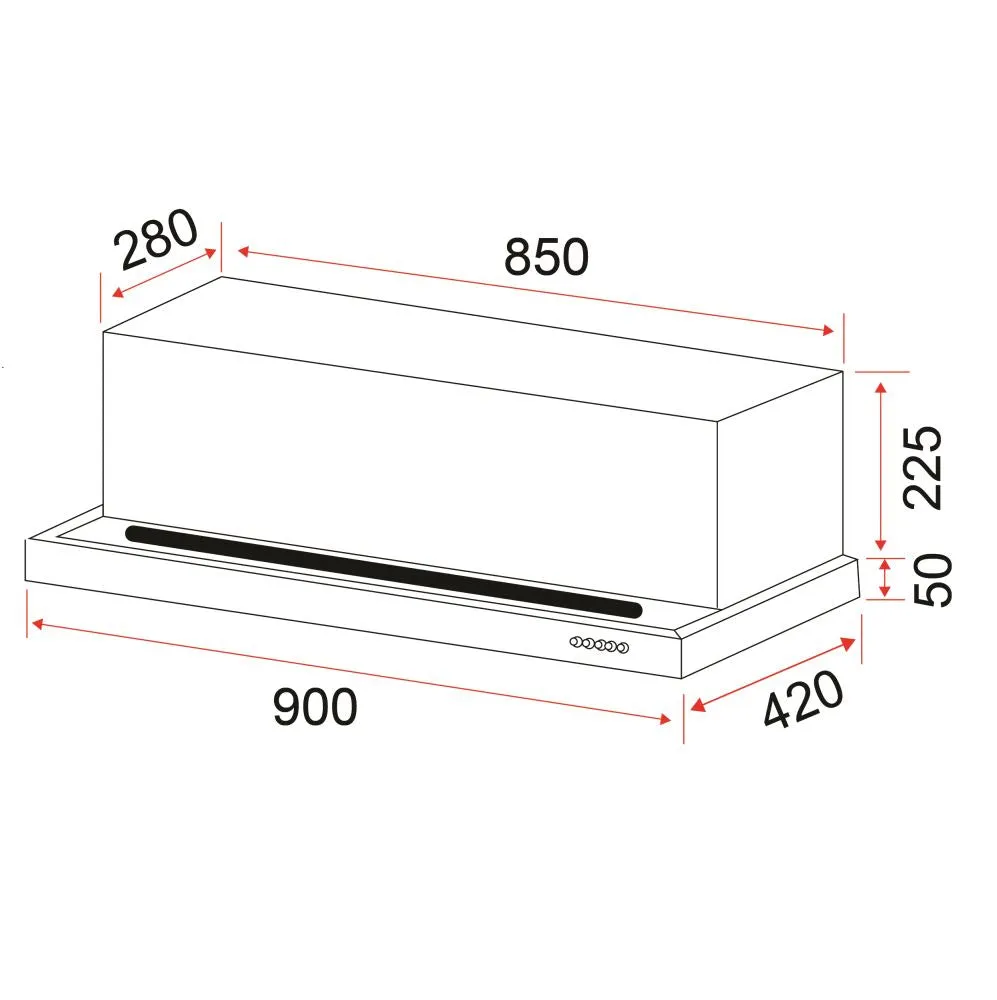 EF 90cm Conventional Hood POWER SLIM 90 SSL