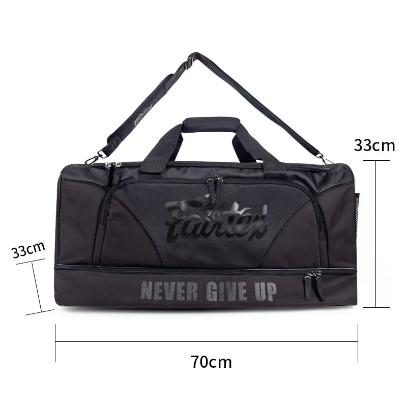 FAIRTEX BAG2 HEAVY DUTY TRAINING GYM BAG Black Black 70 x 33 x 32 cm