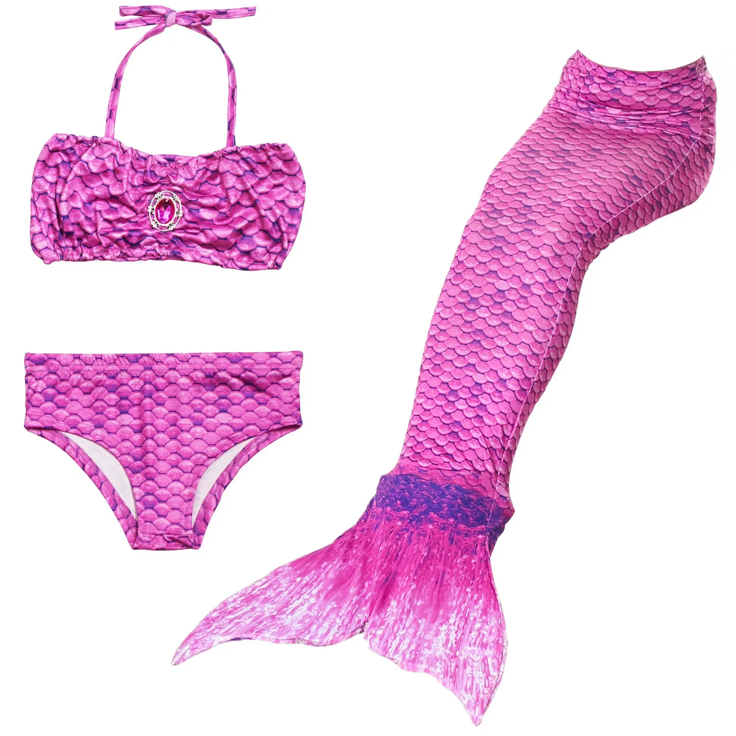 Fancydresswale Mermaid swimsuit costume for Girls- Purple