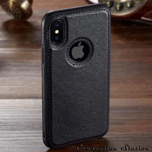 For iPhone XS Max XR  Case  Luxury Vintage PU Leather Back Ultra Thin Case Cover for iphone X 8 7 6 6S Plus Case