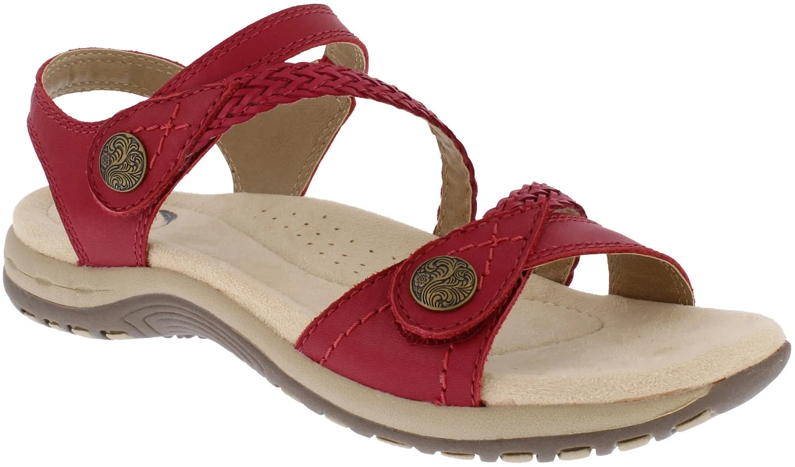 Free Spirit Malibu Chilli Pepper Women's Casual Touch Fastening Sandals