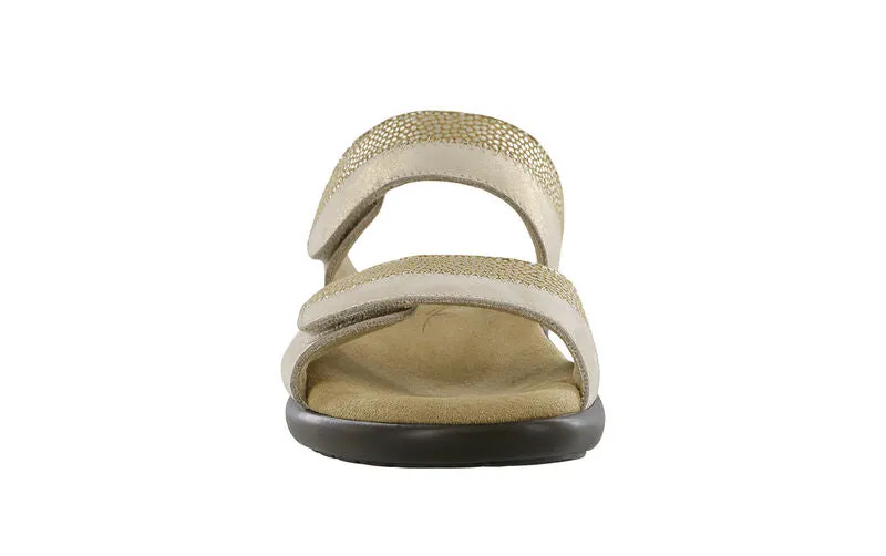 GOLDEN | SAS Women's Nudu Slide Golden Leather Sandal-NUDU SLIDE644-Made in USA-Brandy's Shoes