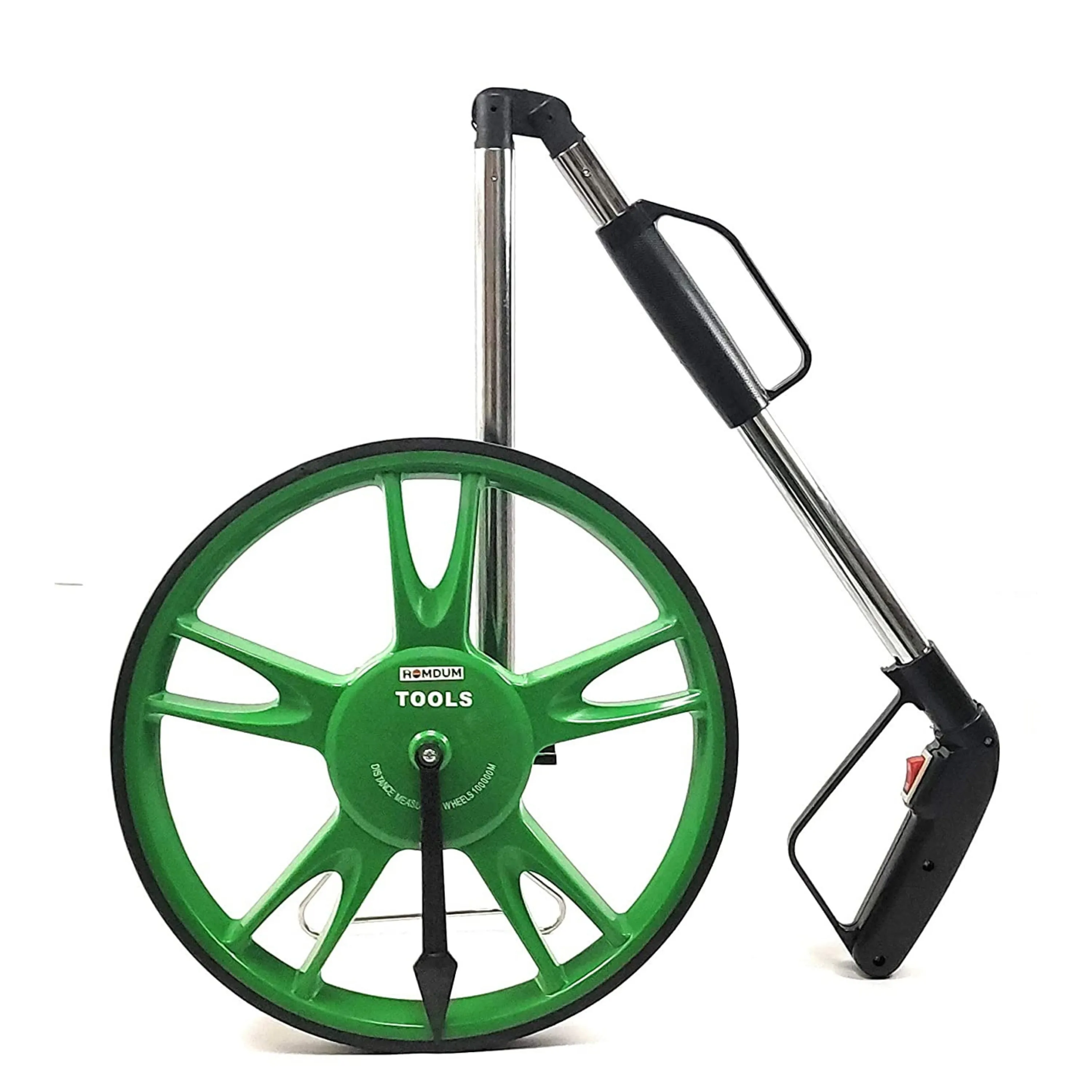 Homdum Portable Rodometer Road Distance Measuring Wheel with folding handle, inbuilt stand and meter light, Measures up to 10000 meters