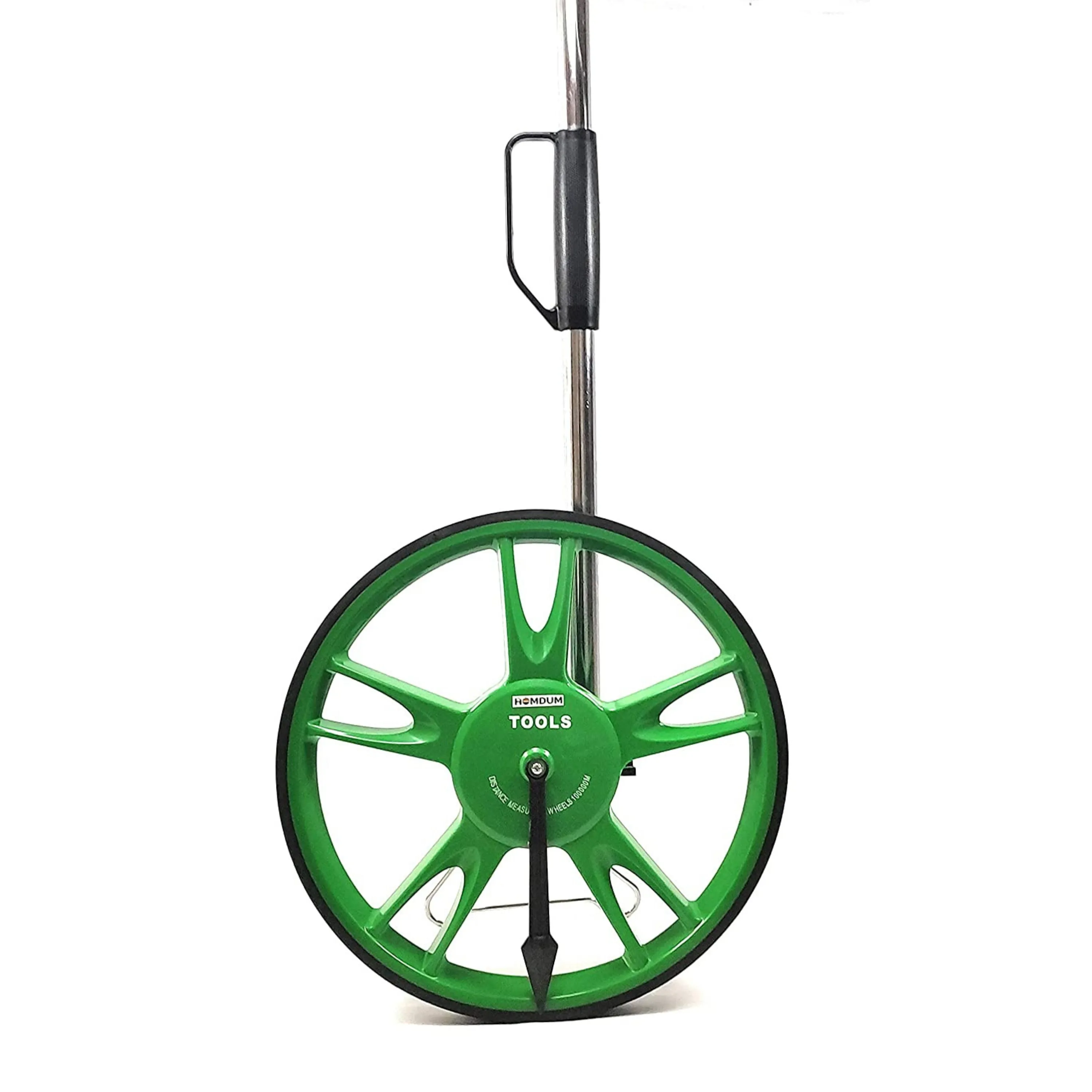 Homdum Portable Rodometer Road Distance Measuring Wheel with folding handle, inbuilt stand and meter light, Measures up to 10000 meters