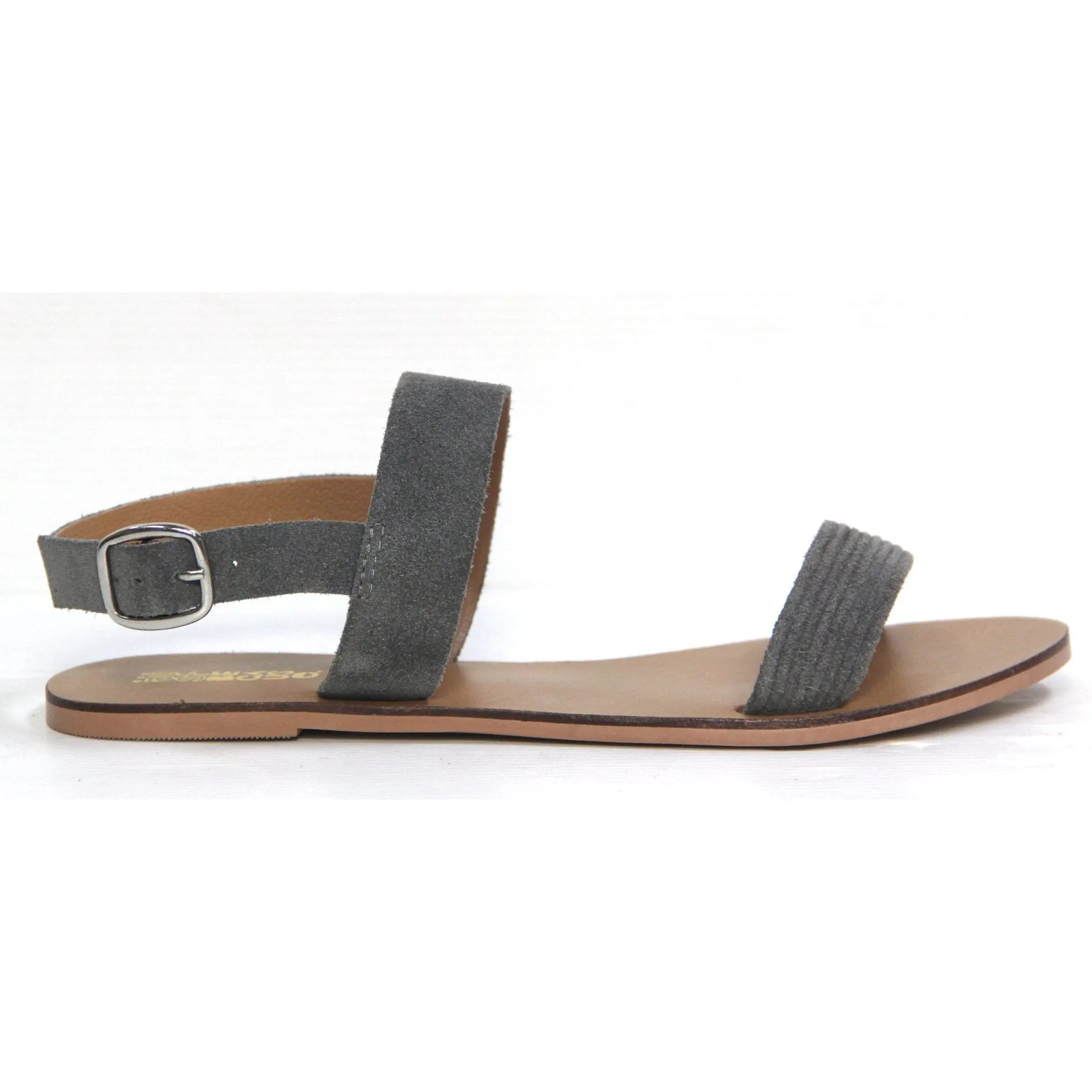 Just Because Bula Sandal in Denim Grey Leather