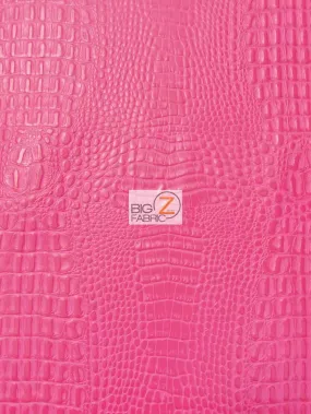 Kiss Fuchsia Crocodile Marine Vinyl Fabric / Sold By The Yard