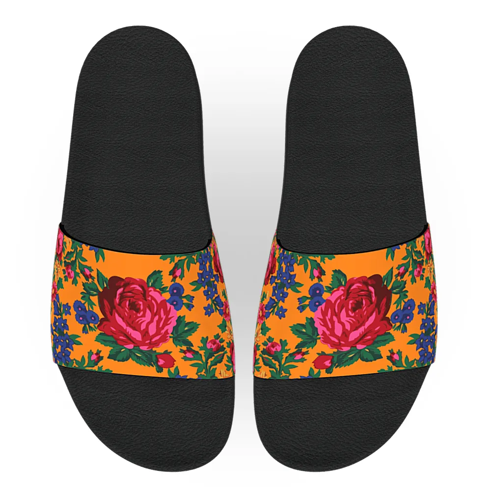 Kokum Floral (Orange) - Unisex Slide Sandal