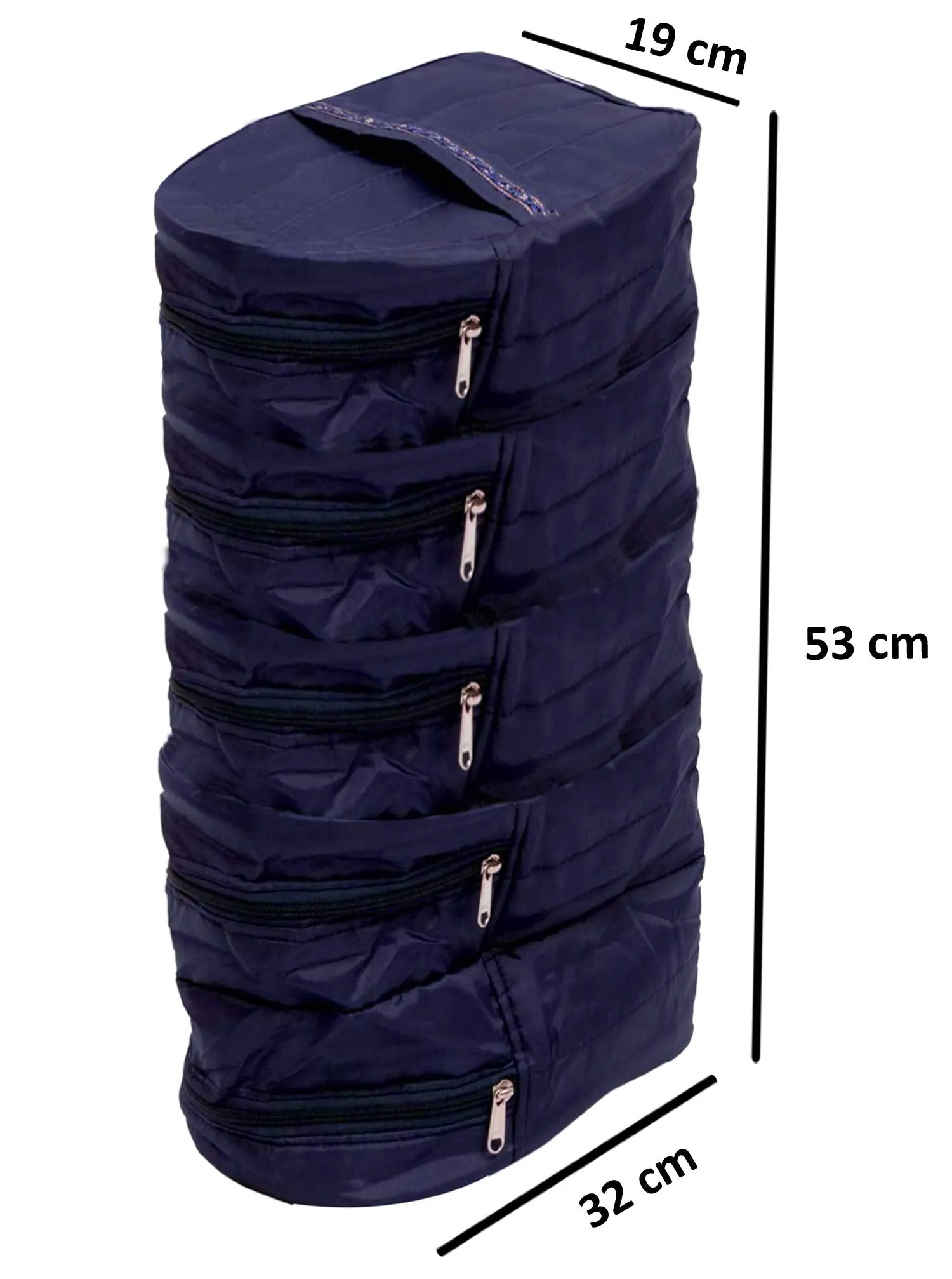 Kuber Industries Waterproof Parachute Hanging Shoe Cover Travelling Shoe Storage Footwear Organiser (Can Keep Upto 5 Pair), Blue - CTMTC039555