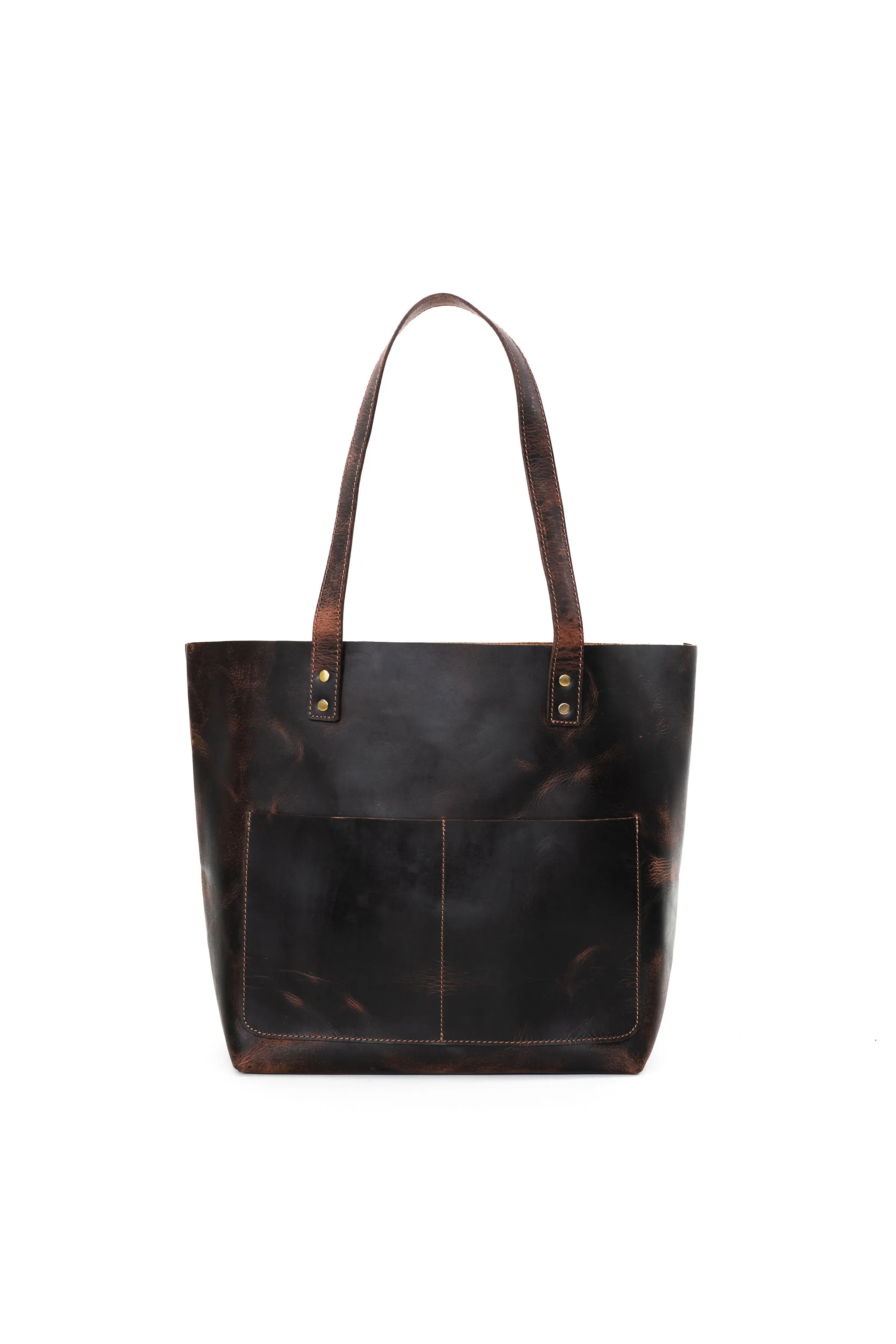 Leather Everyday Tote -Apricus-