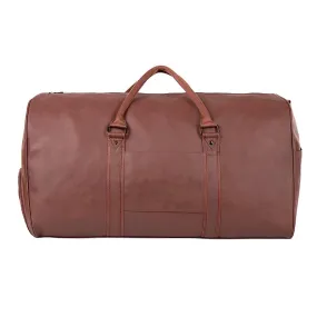 Leather Weekender Waterproof Bag With Shoe Compartment