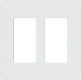 Lutron Claro 2 Gang Decorator/Rocker Wallplate, Gloss, Black (1-Pack)