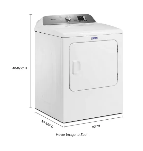 MAYTAG 7.0 cu. ft. 240-Volt White Electric Vented Dryer with Moisture Sensing