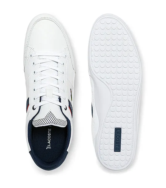 Men's Chaymon Textile and Synthetic Trainers White/Navy/Red