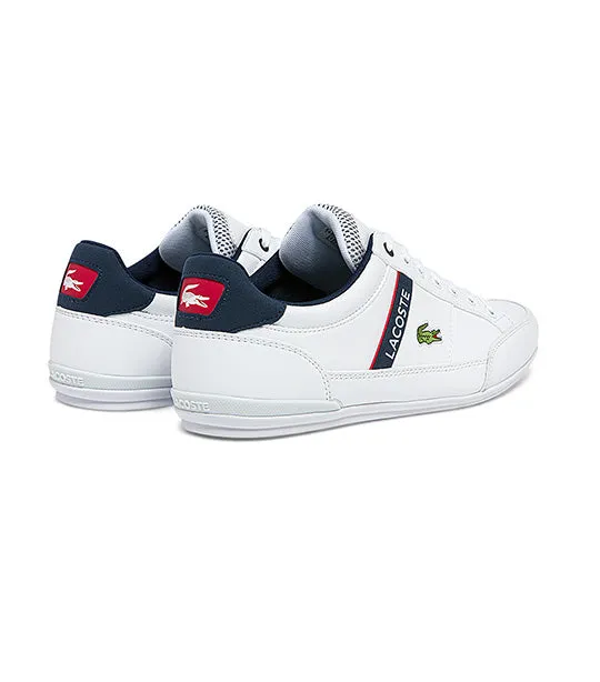 Men's Chaymon Textile and Synthetic Trainers White/Navy/Red