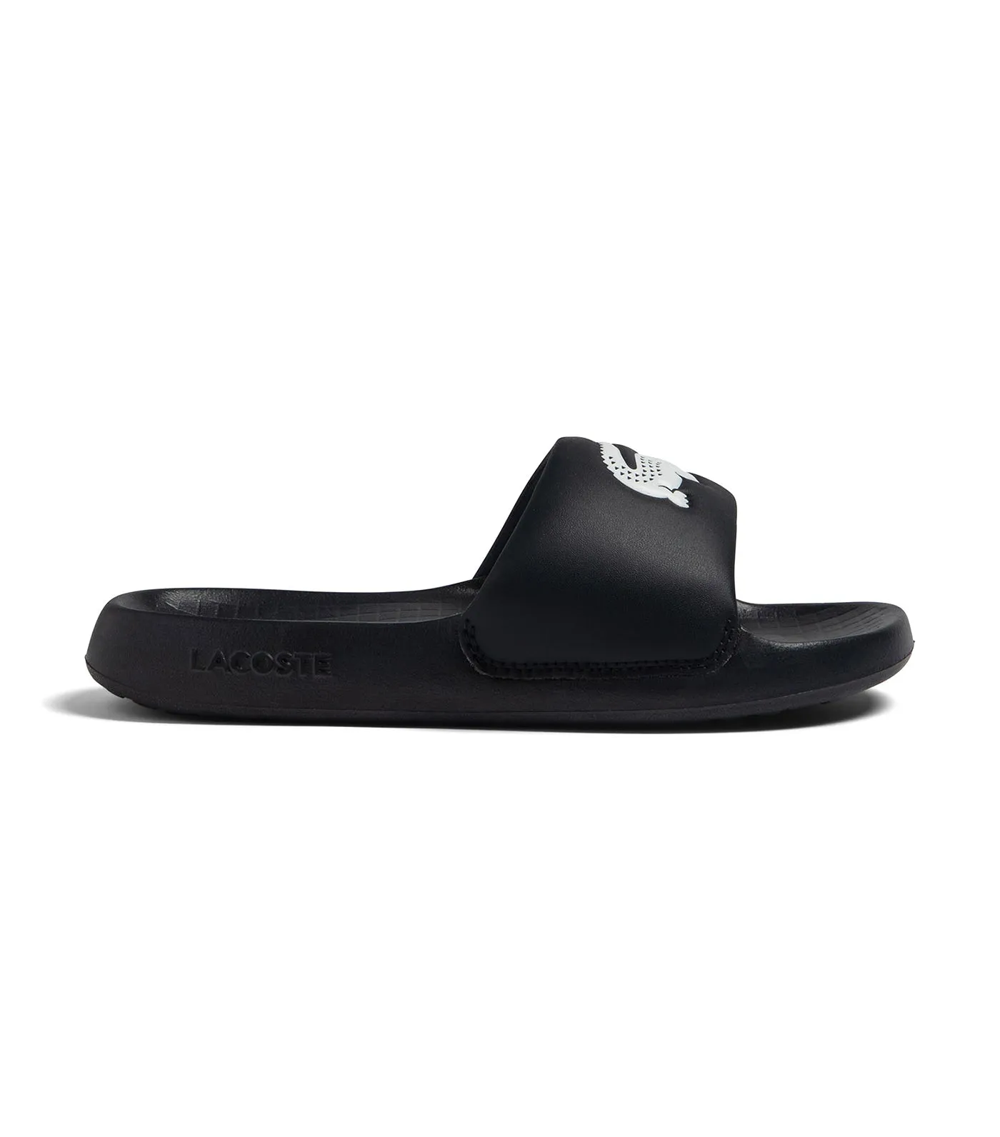 Men's Lacoste Croco 1.0 Synthetic Slides Black/White