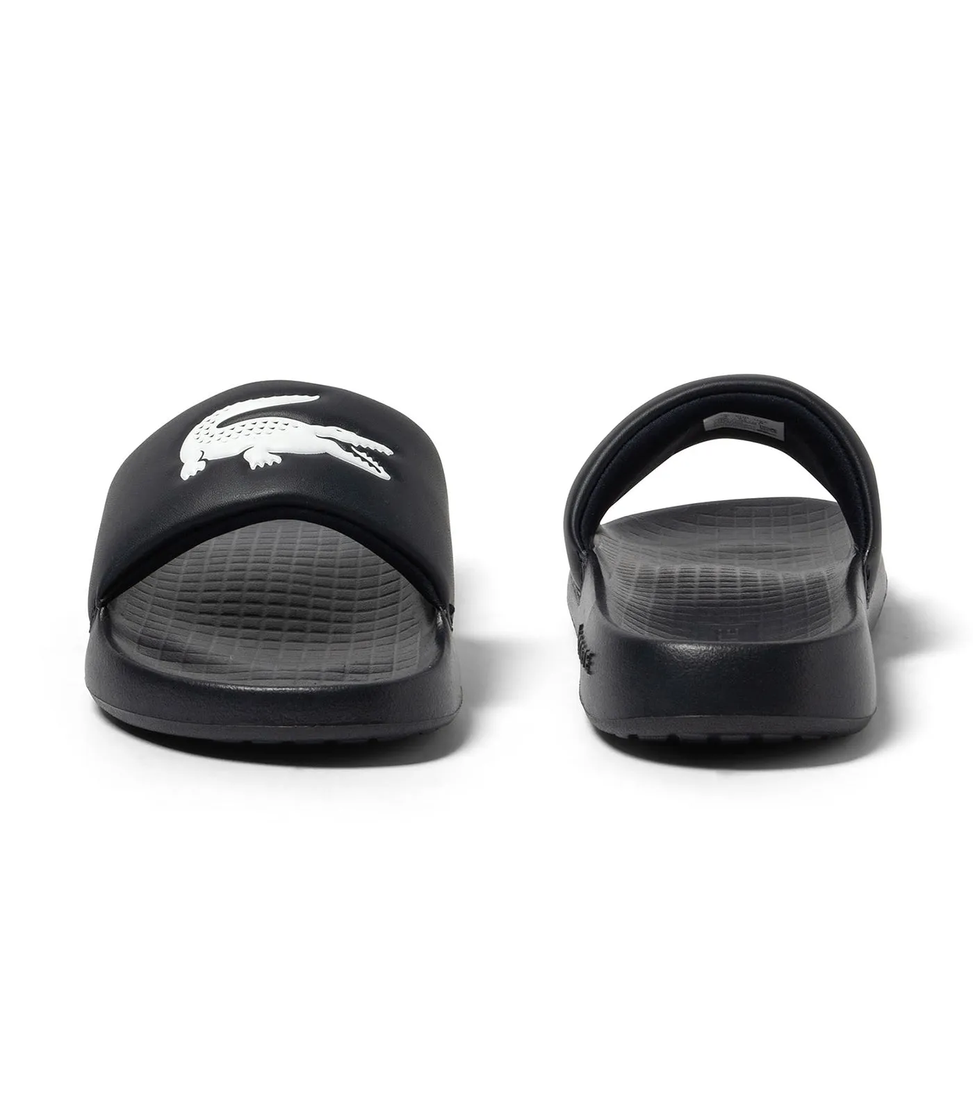 Men's Lacoste Croco 1.0 Synthetic Slides Black/White