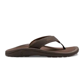 OKUKAI MNS OHANA LEATHER WATERPROOF FLIP FLOP DARK JAVA REY