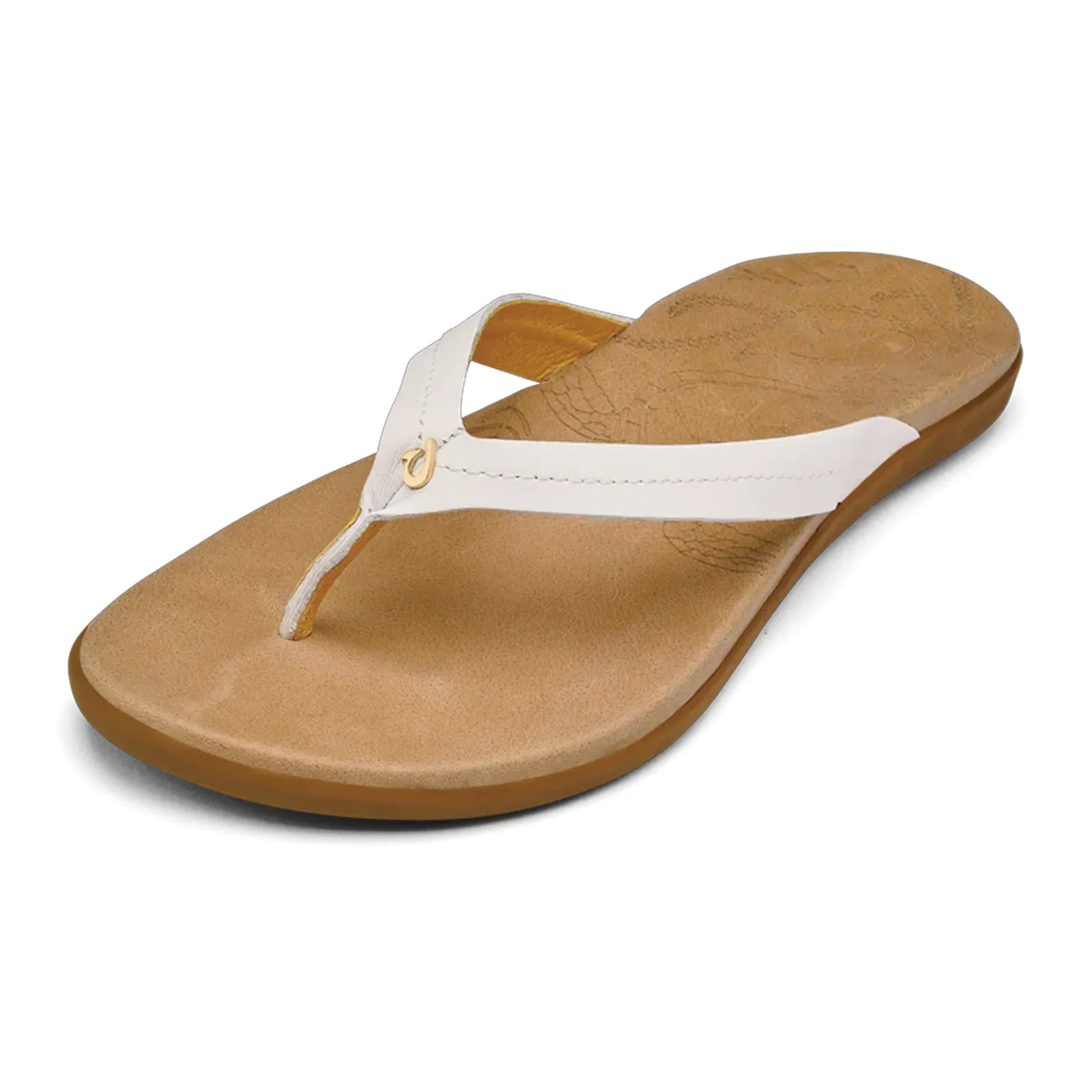 OluKai Honu Sandal (Women) - Bright White/Golden Sand