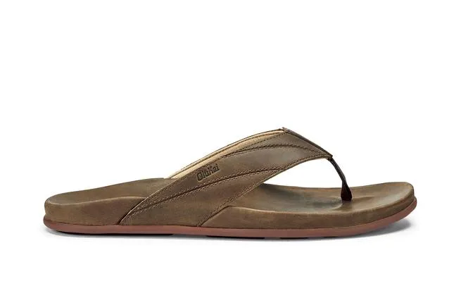 OluKai Mens Pīkoi Leather Beach Sandal