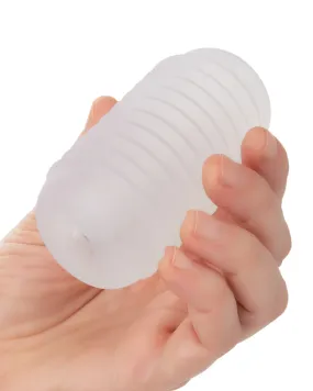 Pop Sock Ribbed Ultra Squishy Reversible Stroker - Clear