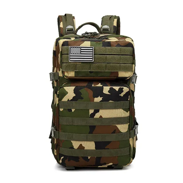 "Ultimate 45L Tactical Backpack: Your All-Weather Military Pack for Outdoor Adventures"