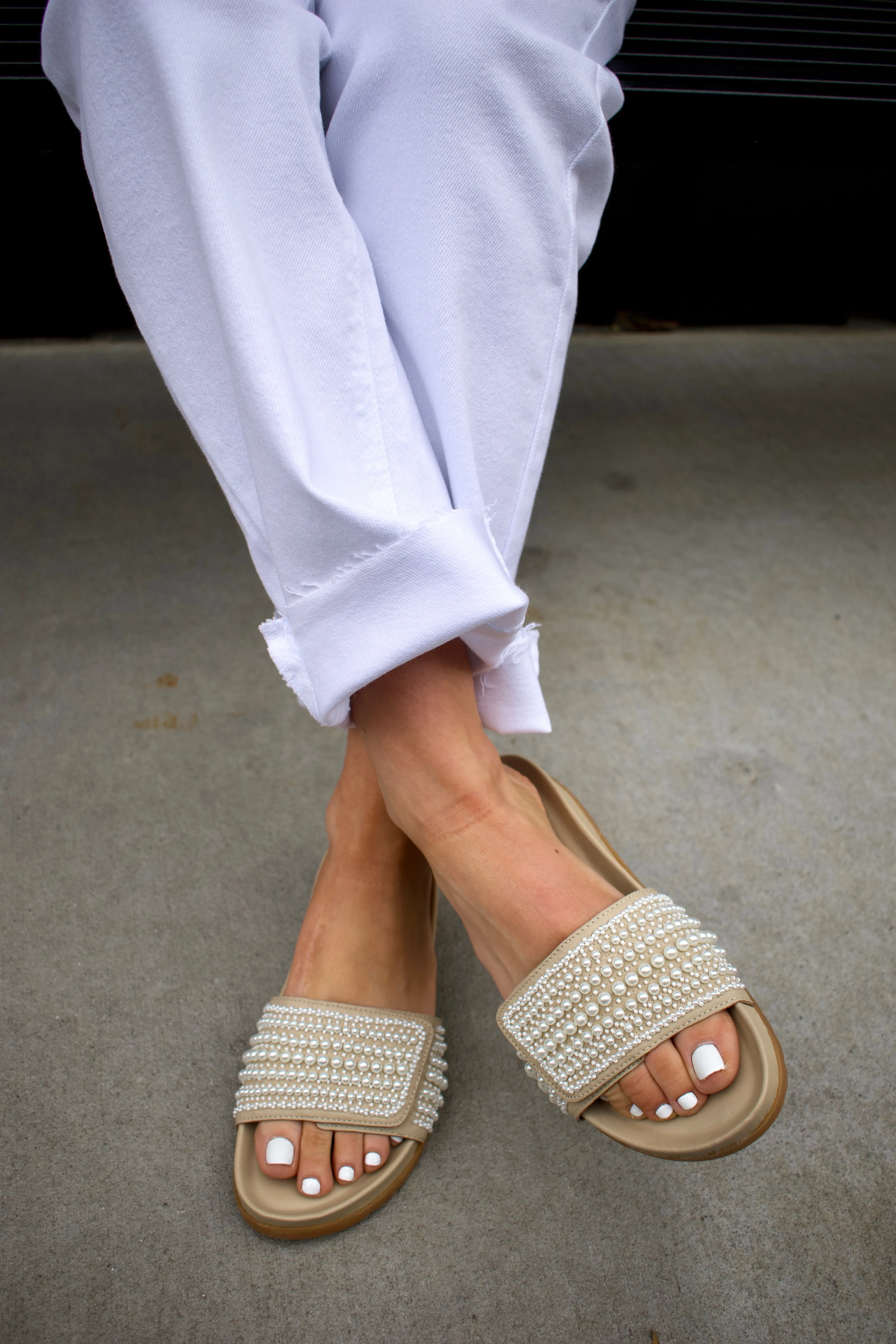 Reese Faux Pearl Sandal