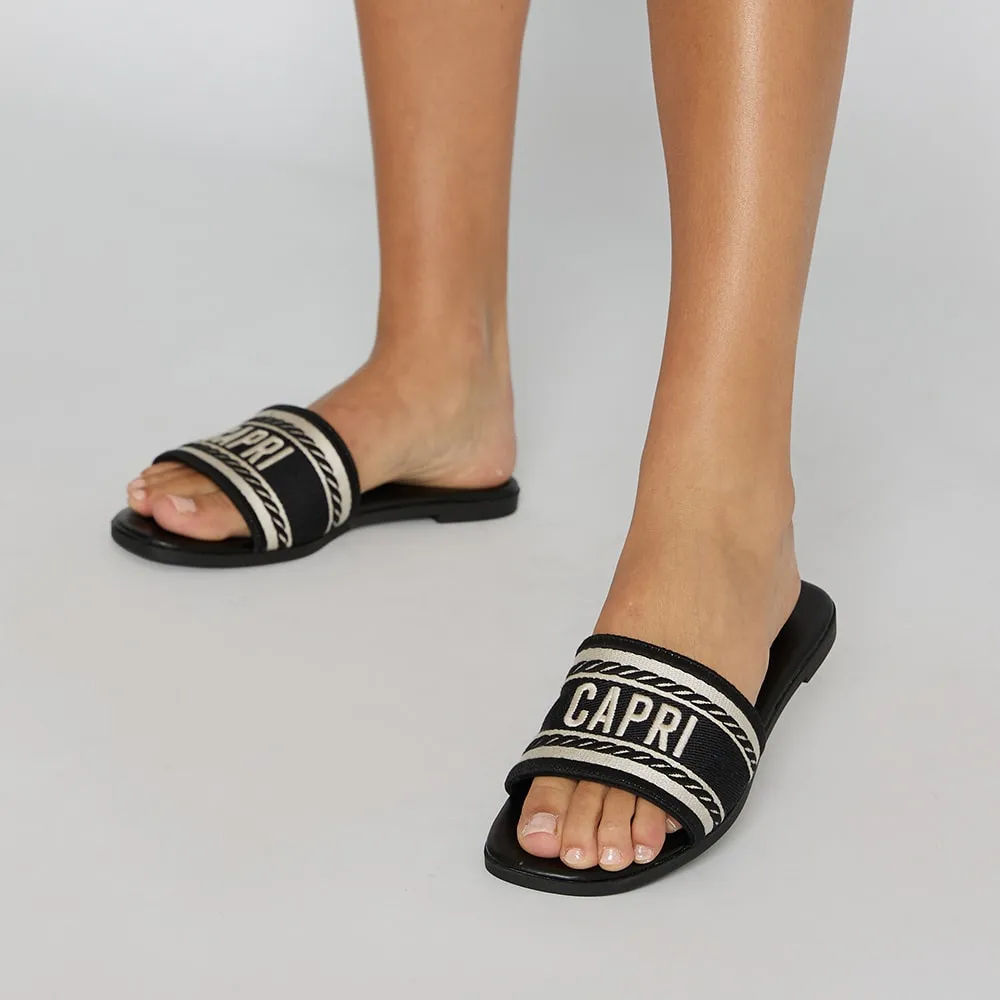 Resort Slide in Black Multi