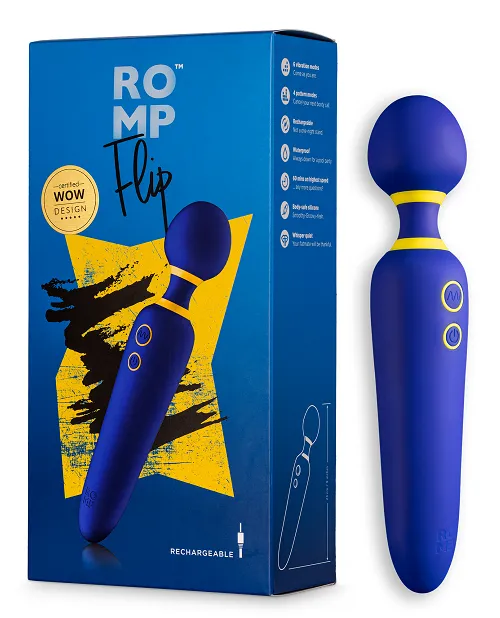 ROMP Flip Wand Massager Blue