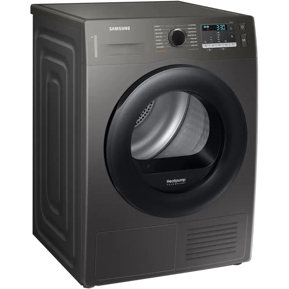 Samsung DV90TA040AN OptimalDry 9kg Heat Pump Tumble Dryer, Graphite Grey