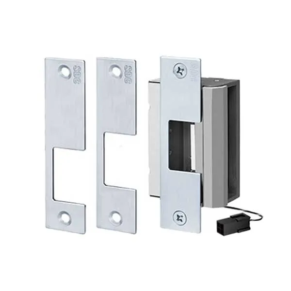 SDC - 55 - Electrified Universal Strike - Fail Safe / Fail Secure - 12/24VDC - 3 Faceplates - Satin stainless Steel - Grade 1