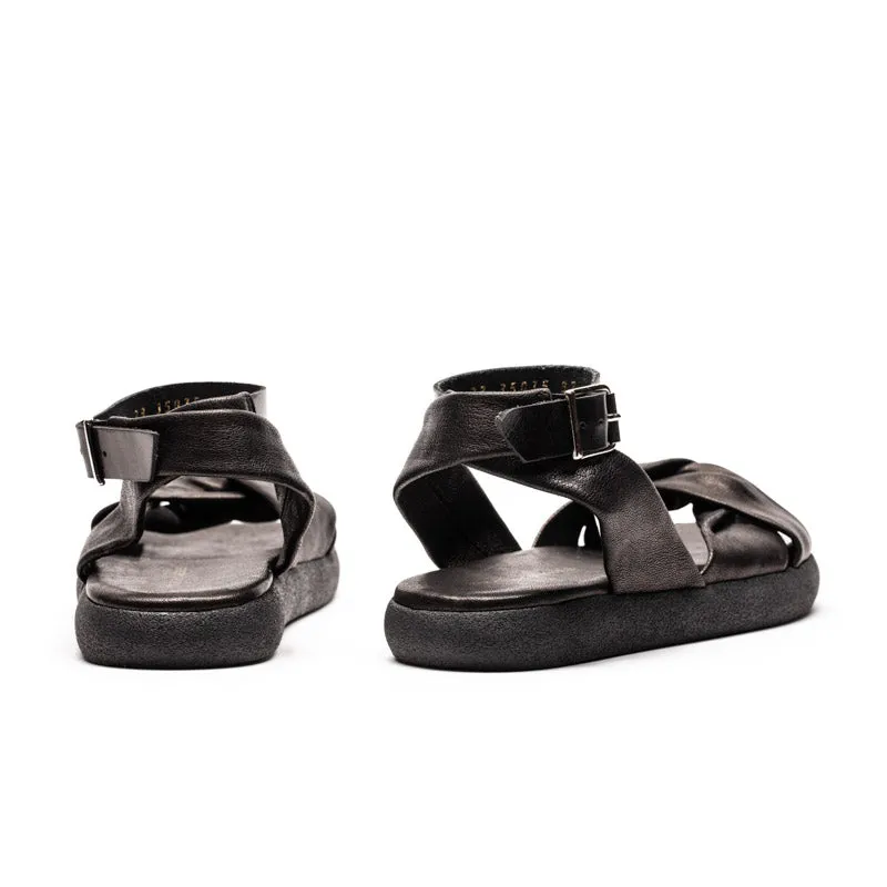 SS24 WRAP Smoke | Leather Sandals