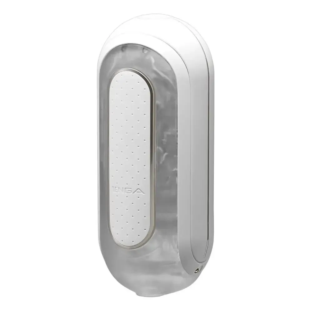 Tenga Stretchy White Waterproof Rechargeable Vibrating Masturbator