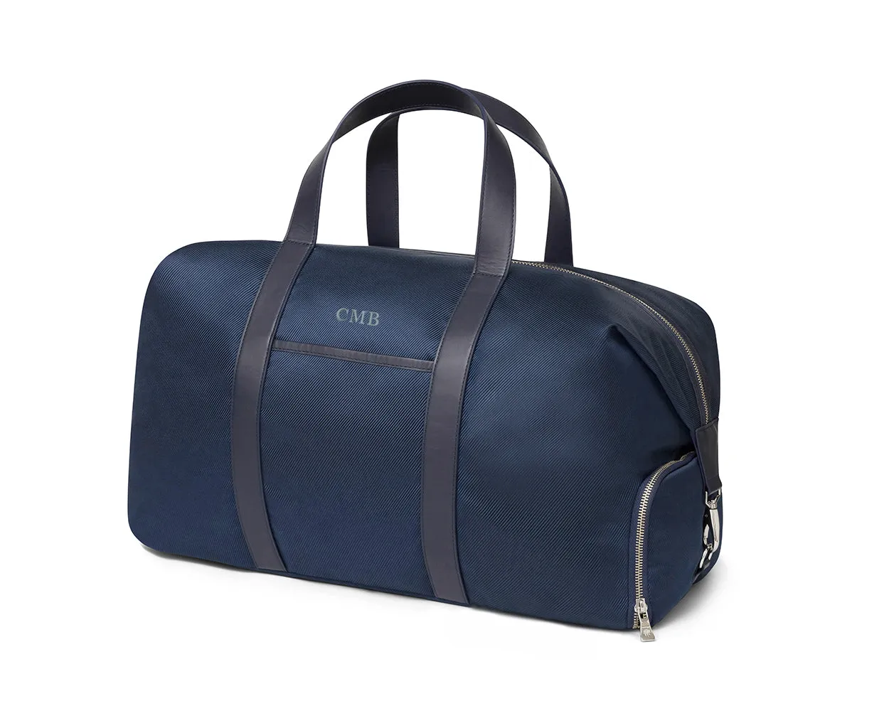 The Byers Duffel Bag: Navy Ballistic - Slate Blue Embroidery