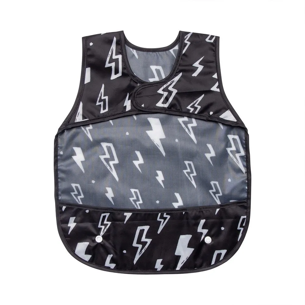 Tiny Twinkle Mess-Proof Apron Bib - Lightning