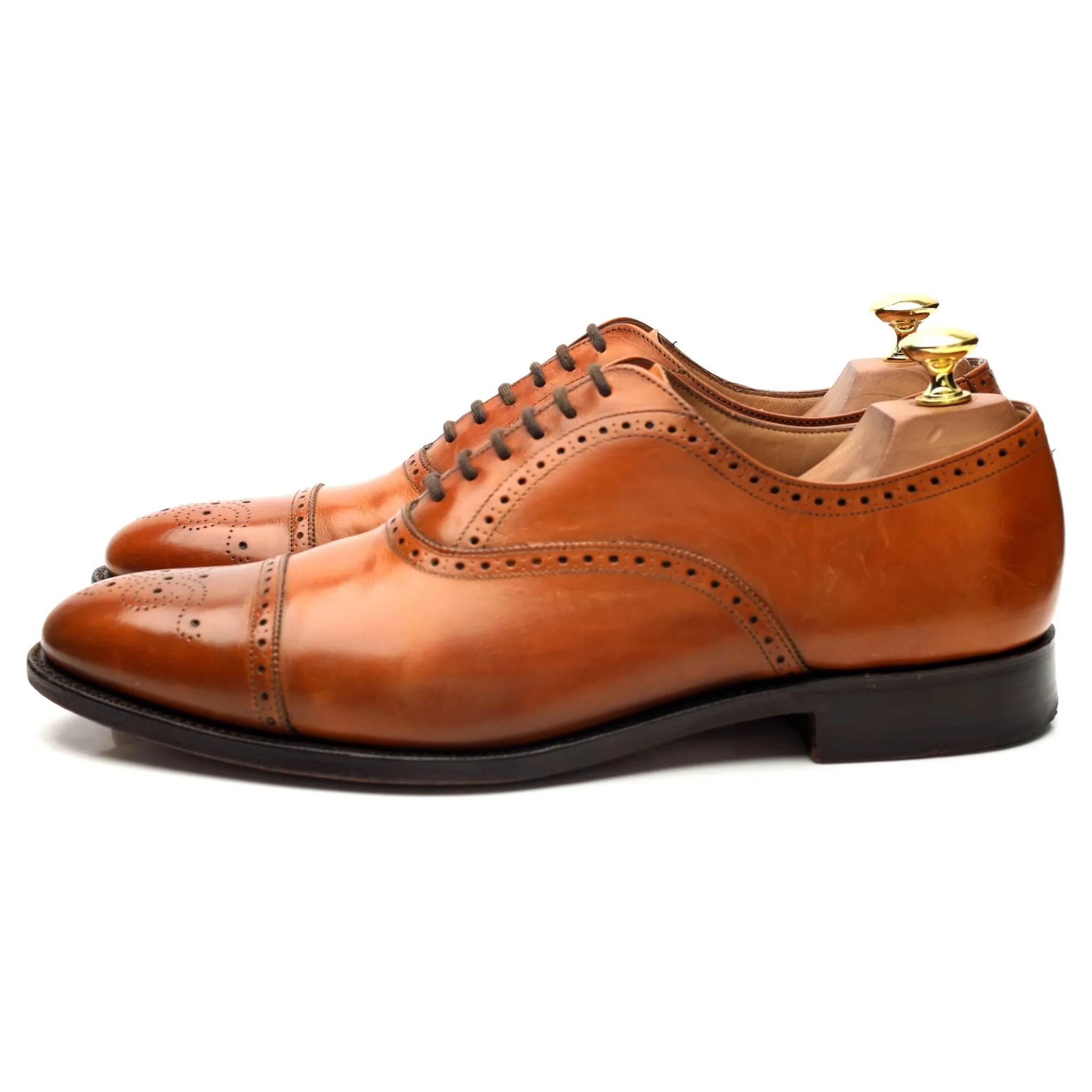 'Toronto' Tan Brown Oxford Brogue UK 8 F