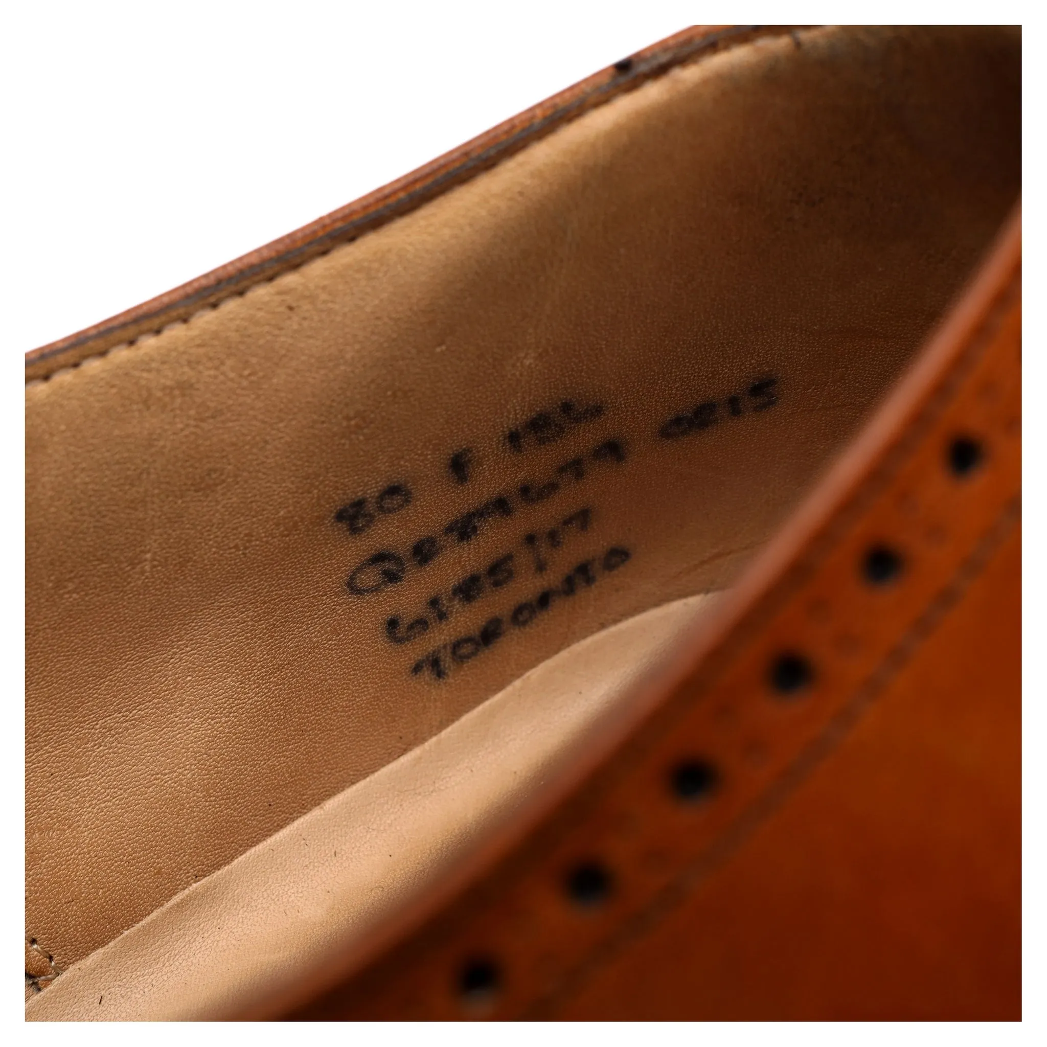 'Toronto' Tan Brown Oxford Brogue UK 8 F