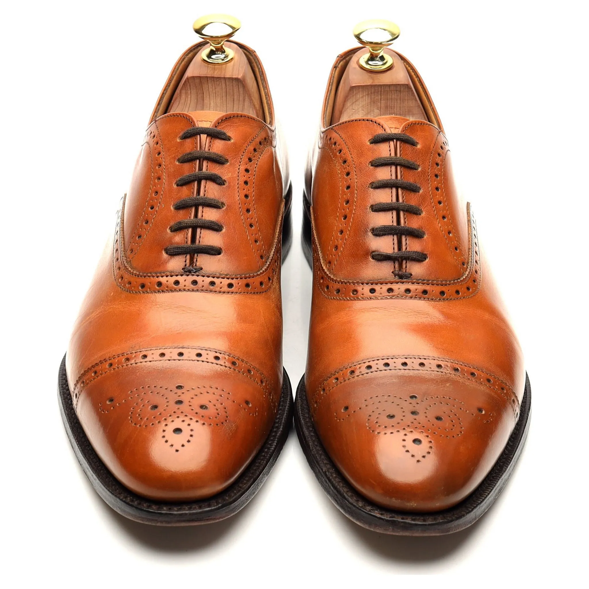 'Toronto' Tan Brown Oxford Brogue UK 8 F