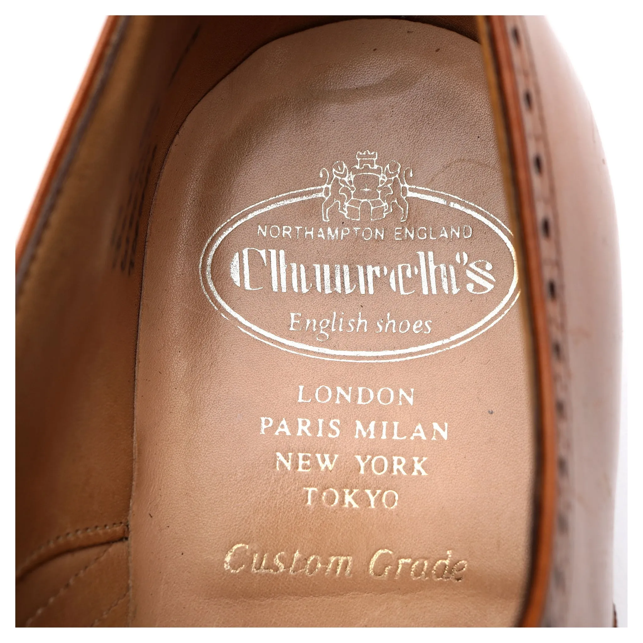 'Toronto' Tan Brown Oxford Brogue UK 8 F