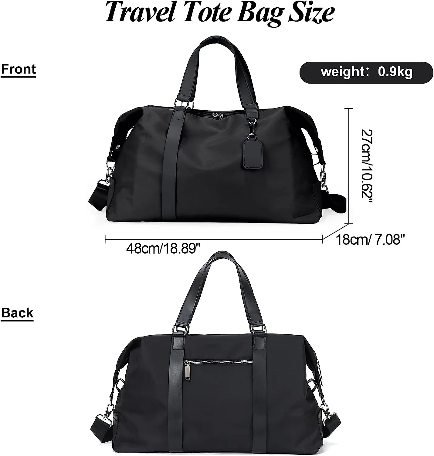 Travel Duffle Bag Men's Sports Tote Gym Bag Shoulder Weekend Travel Bag