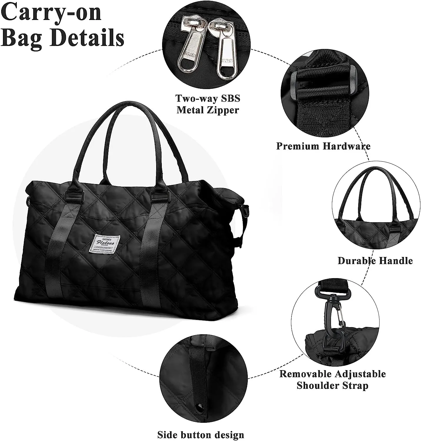 Travel Duffle Bag Men's Sports Tote Gym Bag Shoulder Weekend Travel Bag