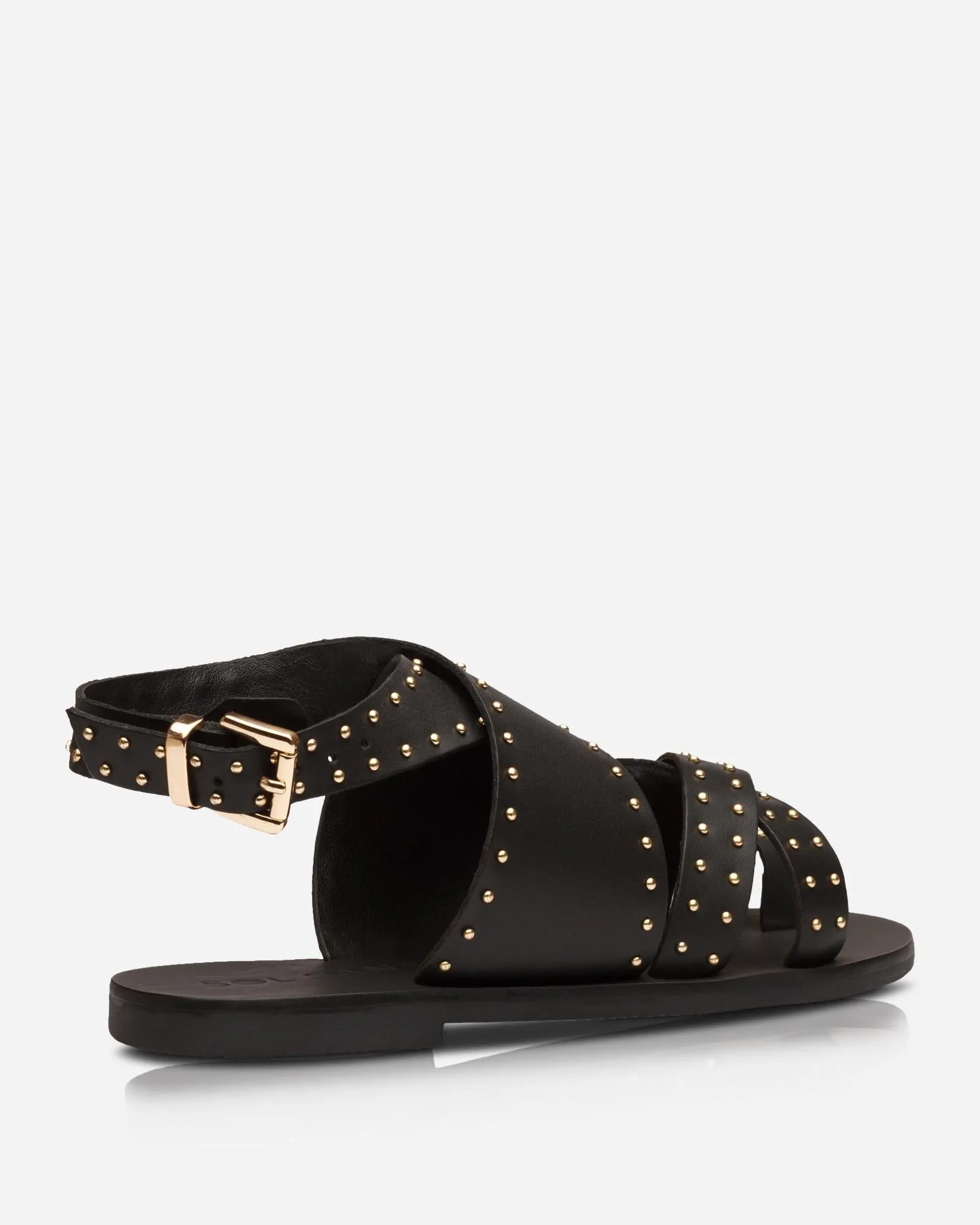 Vesper Sandal • Black/Gold