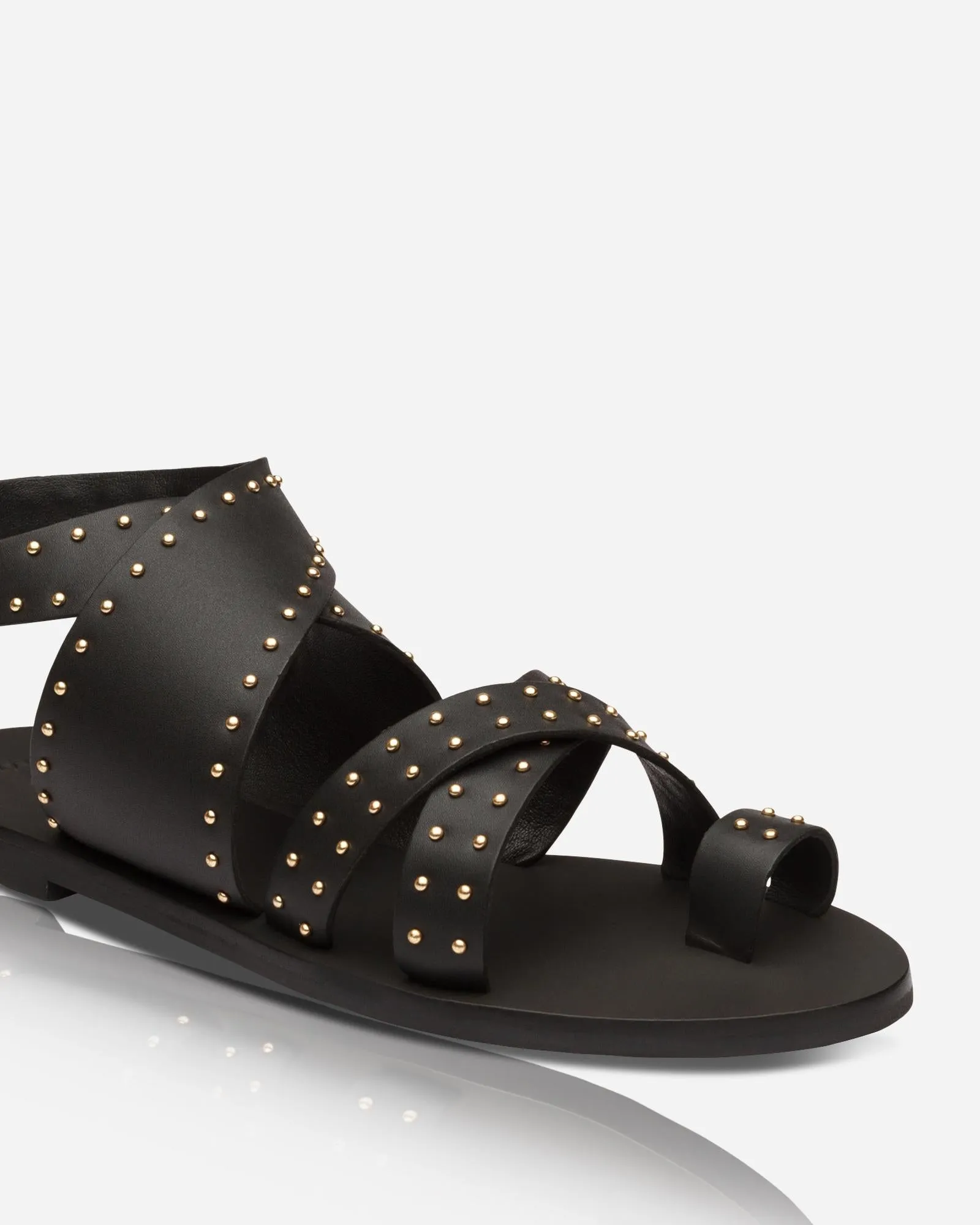 Vesper Sandal • Black/Gold