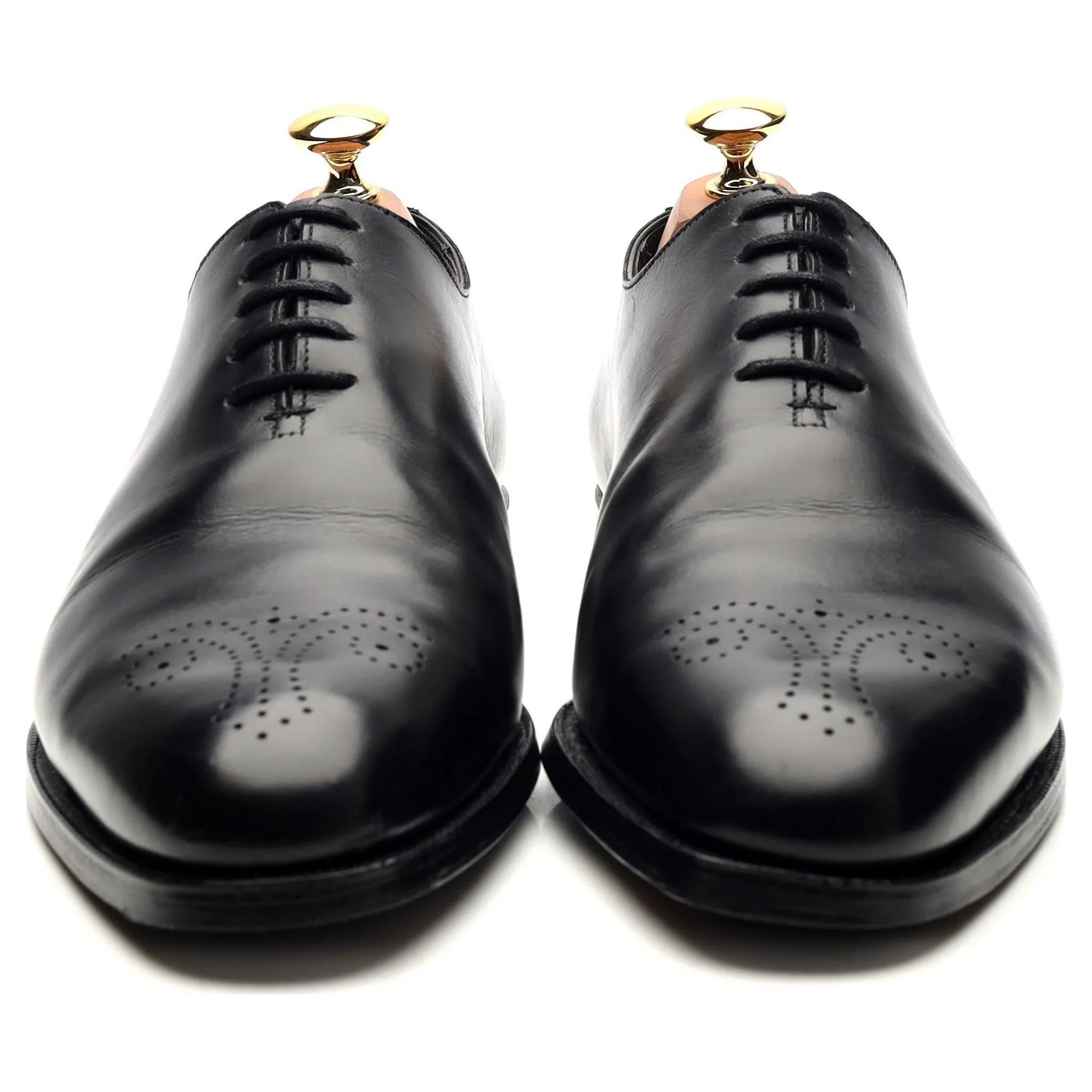 'Weymouth' Black Leather Wholecut Oxford UK 6.5 E