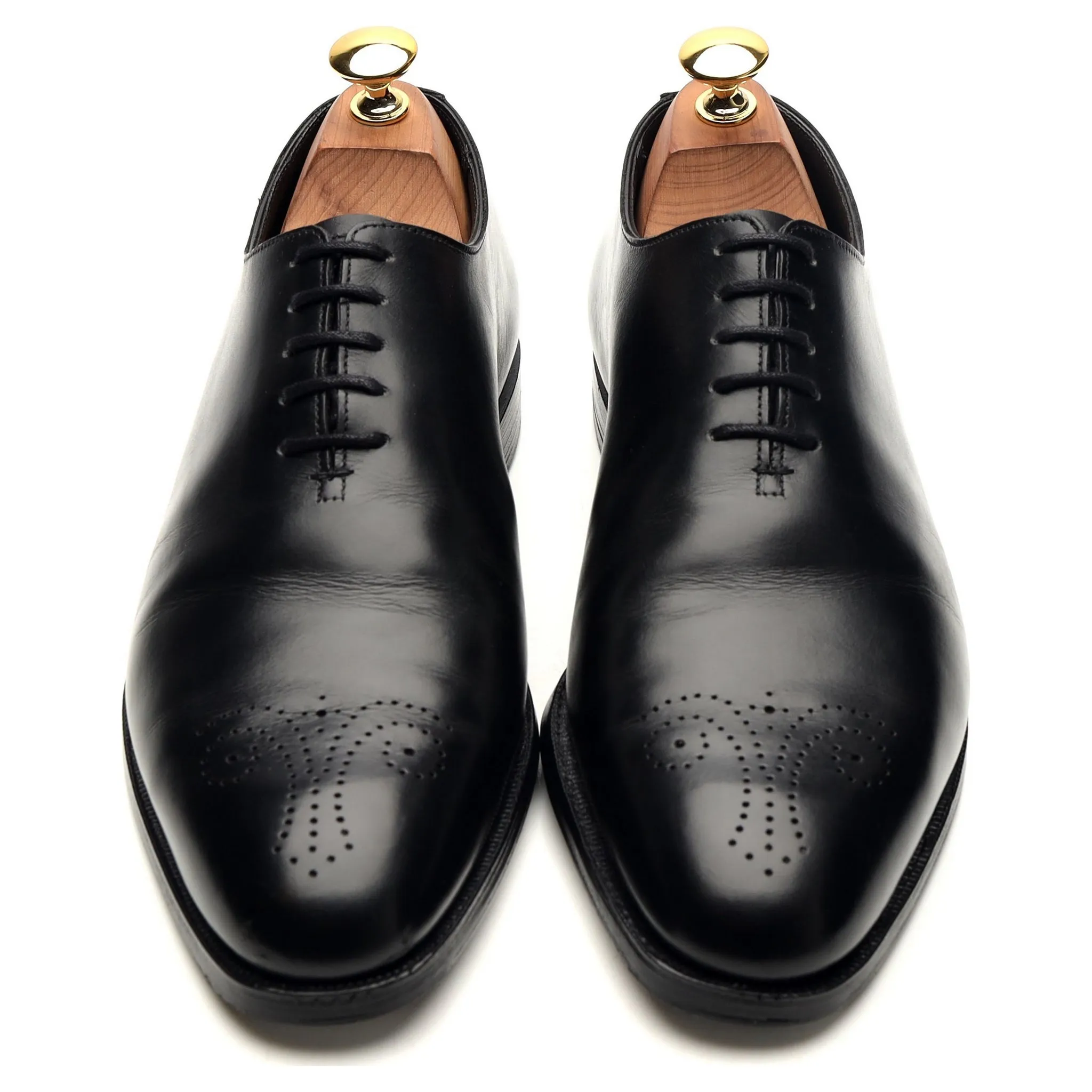 'Weymouth' Black Leather Wholecut Oxford UK 6.5 E