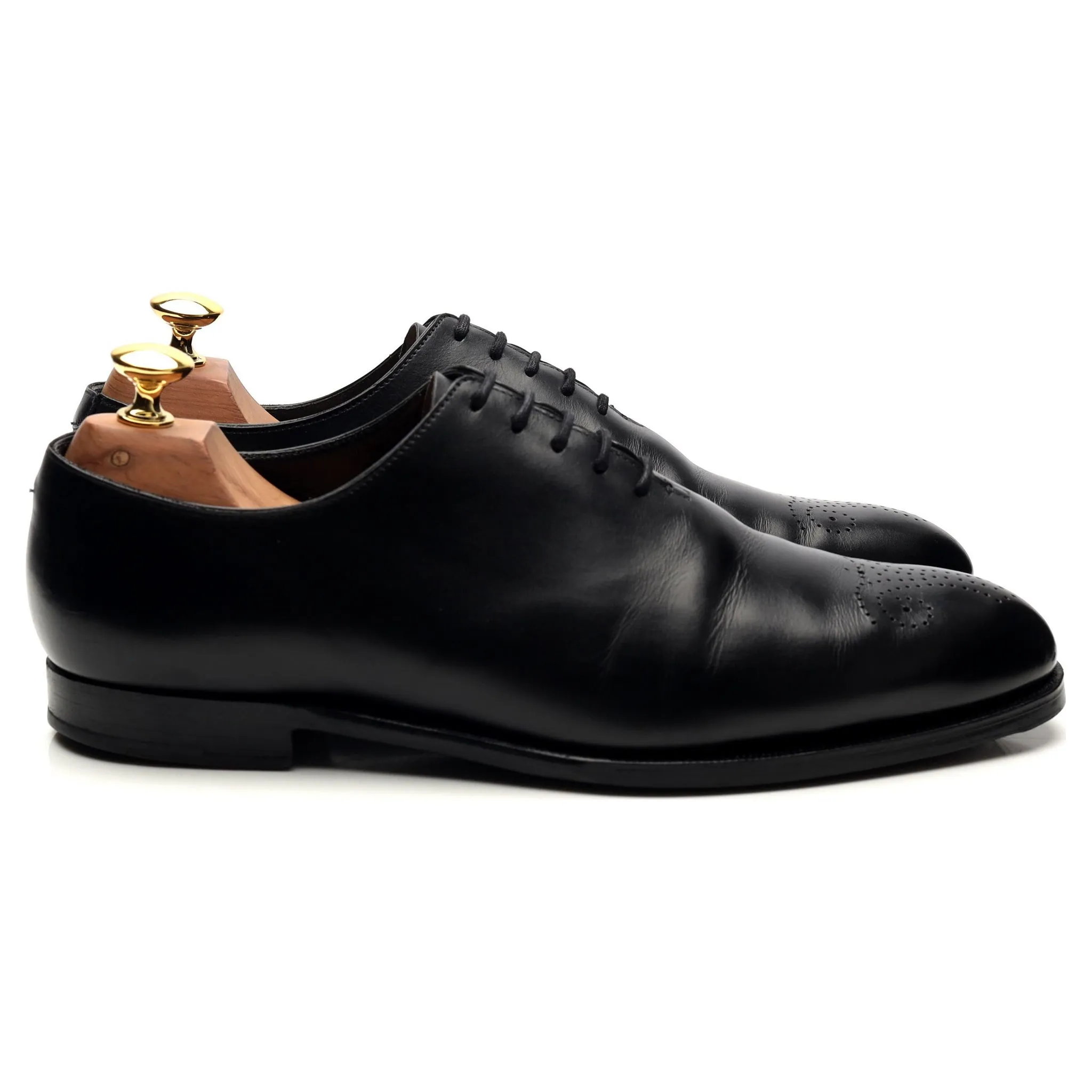 'Weymouth' Black Leather Wholecut Oxford UK 6.5 E